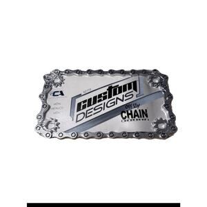 Motorcycle License Plate Frame Bicycle Chain Metal Custom Designs